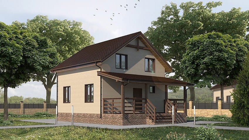 Дом Лугано из СИП-панелей в Красноярске - проекты от СК «СИП-хаус»