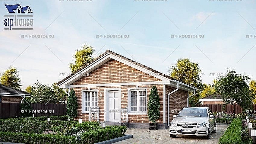Дом из СИП-панелей SIP 4 - 58,94 м² в Красноярске - проекты от СК «СИП-хаус»