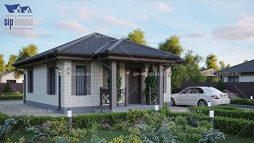 Дом из СИП-панелей SIP 7 - 71,41 м² в Красноярске - проекты от СК «СИП-хаус»