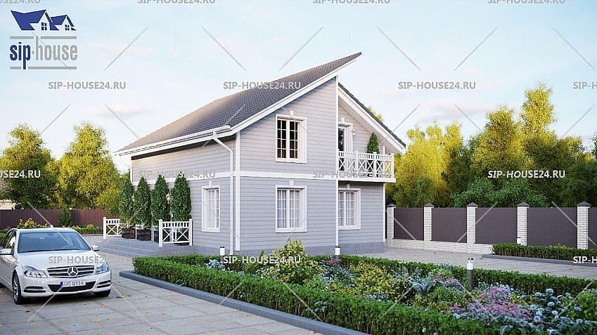Купить проект дома из СИП-панелей 34-3 в Красноярске - от «СИП-хаус»