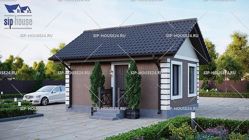 Дом из СИП-панелей SIP 20 - 33 м² в Красноярске - проекты от СК «СИП-хаус»